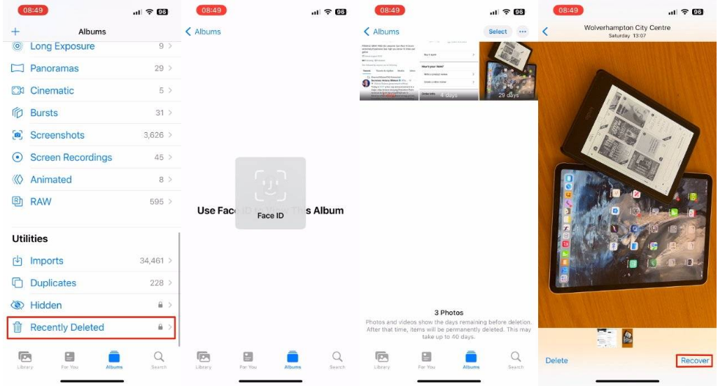 宣城苹果14维修分享 iPhone14 上恢复已删除的照片 
