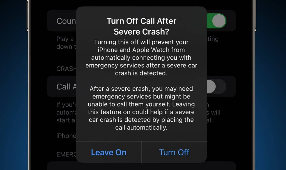 宣城苹果14维修分享 iPhone 14 和 Apple Watch 上关闭崩溃检测 