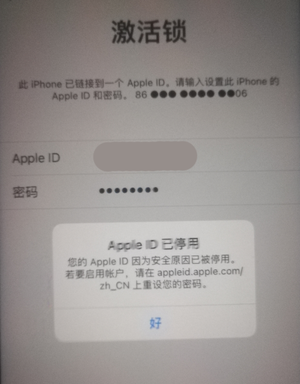 宣城苹果手机维修分享iPhone 12 出现提示“Apple ID 已停用”怎么办 