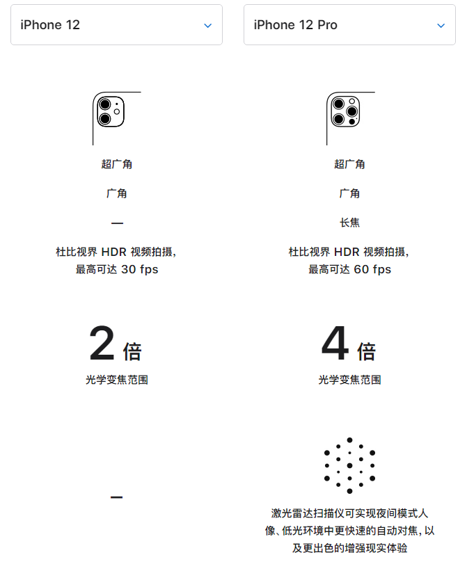 宣城苹果手机维修分享苹果 iPhone 12 与 iPhone 12 Pro 选哪款 